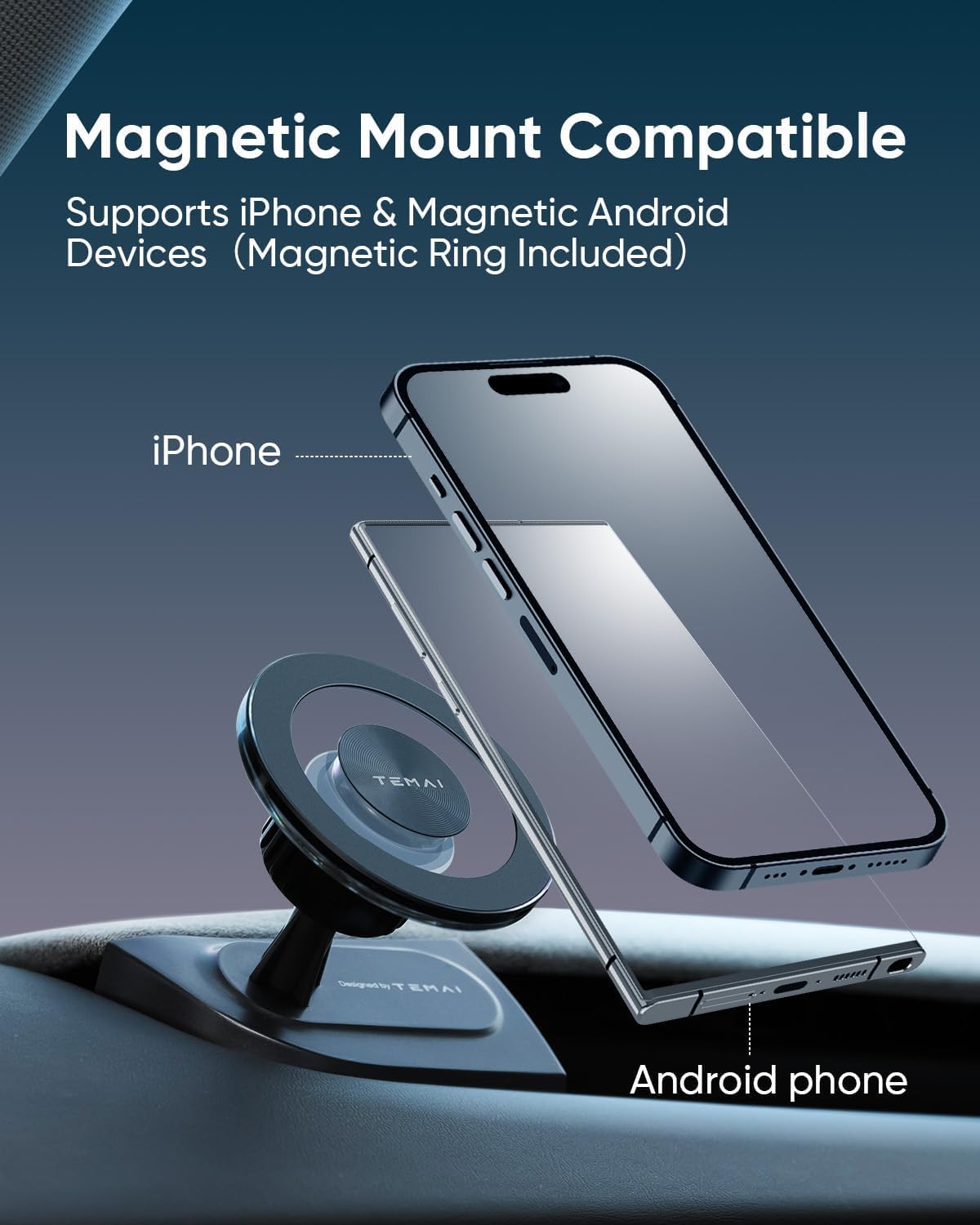 AKwing mounted with phone displaying navigation for safer glanceable directions