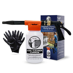 AKY PRO front view of sprayer showing durable bottle and handle, highlighting easy setup