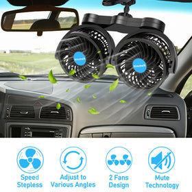 Alagoo positioned to circulate air for rear passengers and pet cooling