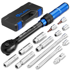 ALAIAL front packaging showing full 14-piece spark plug socket kit and benefits