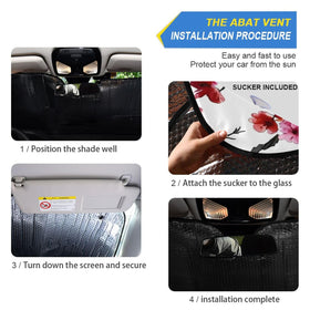 ALAZA folded accordion sunshade compact for easy storage and transport