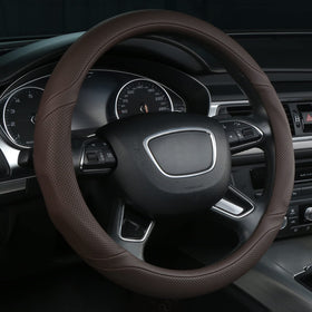 ALEMODR brown leather cover front view shows style and secure fit
