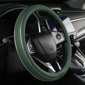 ALEMODR front view showing green leather cover and clean styling benefit
