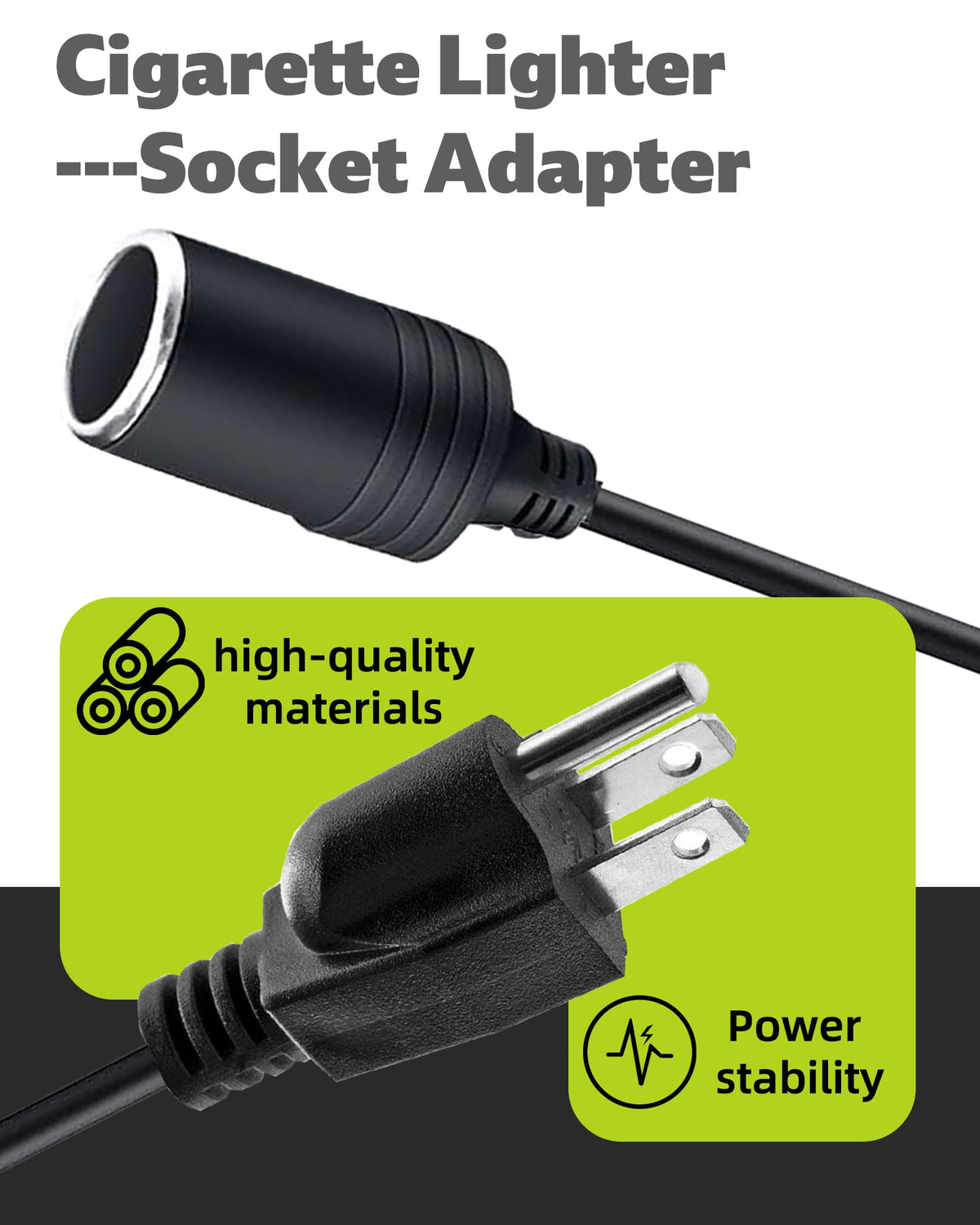 aletbo close-up of cigarette socket providing easy connection for 12V devices