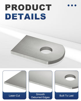 Alffun flat tab base sitting flush on metal to ensure precise alignment