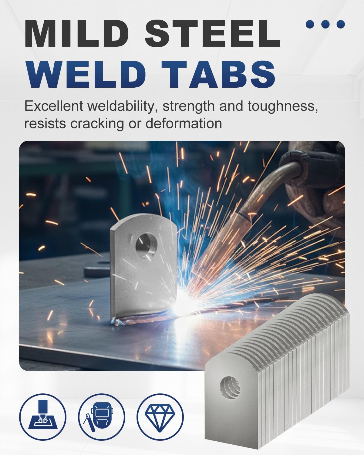Alffun weld tab tacked and welded to tubing for a secure mounting point