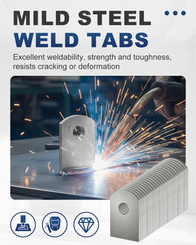 Alffun weld tab tacked and welded to tubing for a secure mounting point