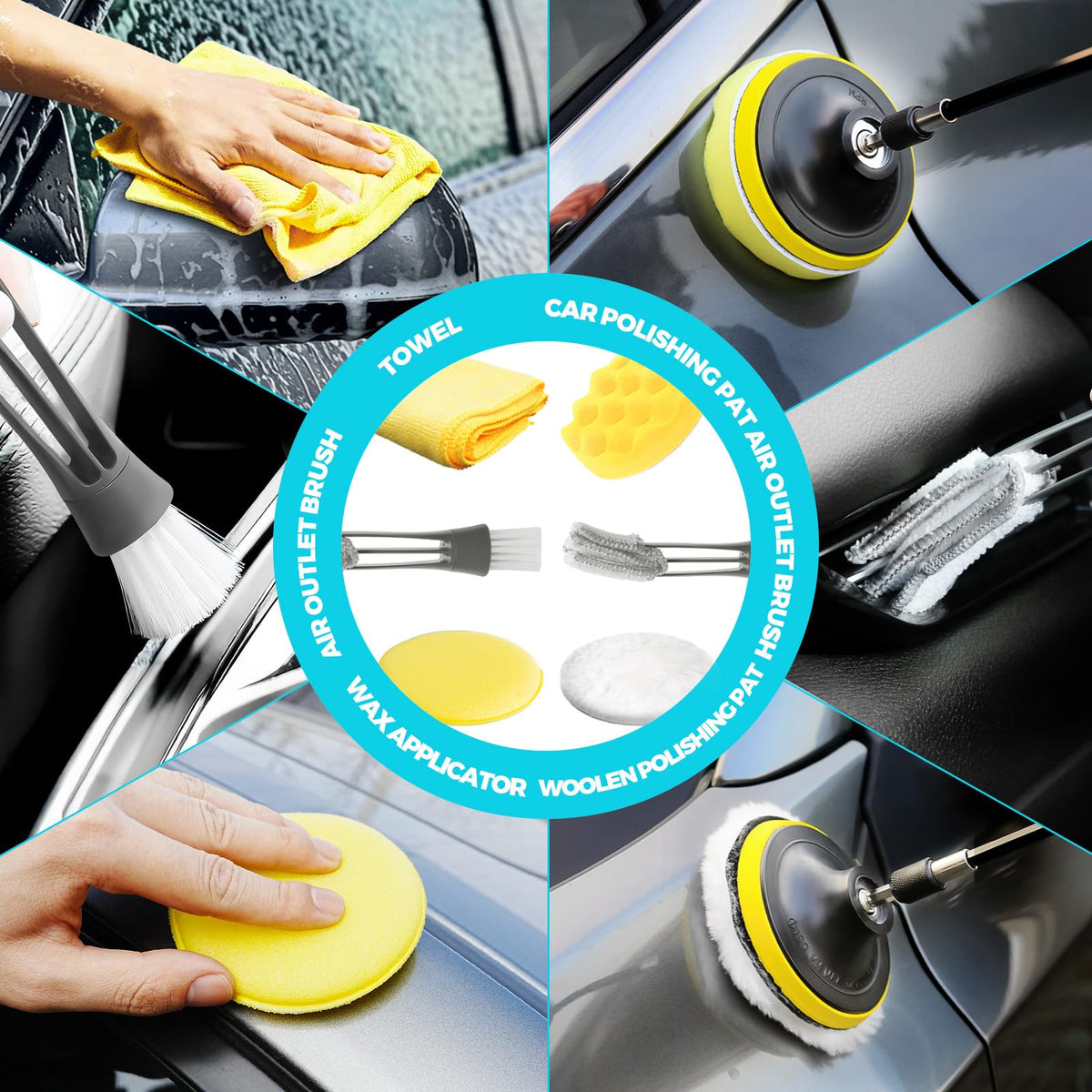 ALFLOD lifestyle shot of interior cleaning in progress for organized cabin detailing