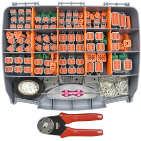 ALFOCI front packaging and full kit layout showing organized connector components for quick use