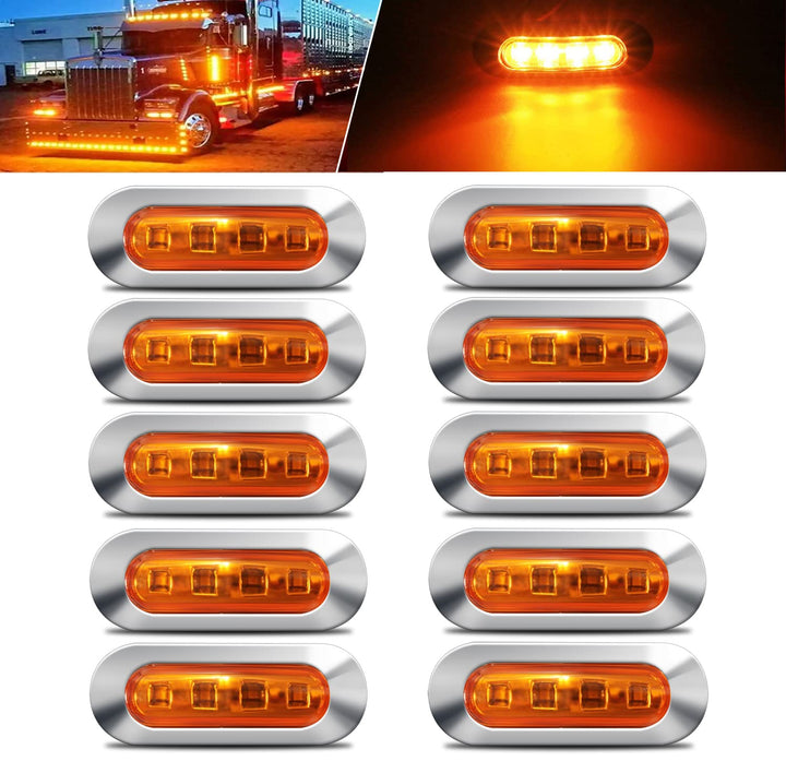 ALFU front view with chrome bezel showing compact amber lamp and clear visibility