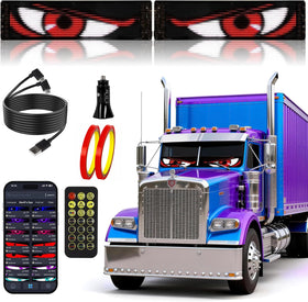 ALFUFBW Devil Eyes front view showing bold animated eye display and styling benefit