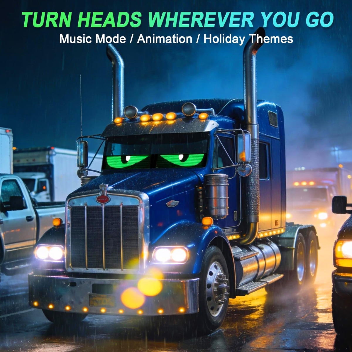 ALFUFBW mounted on windshield demonstrating instant personality and visibility benefit