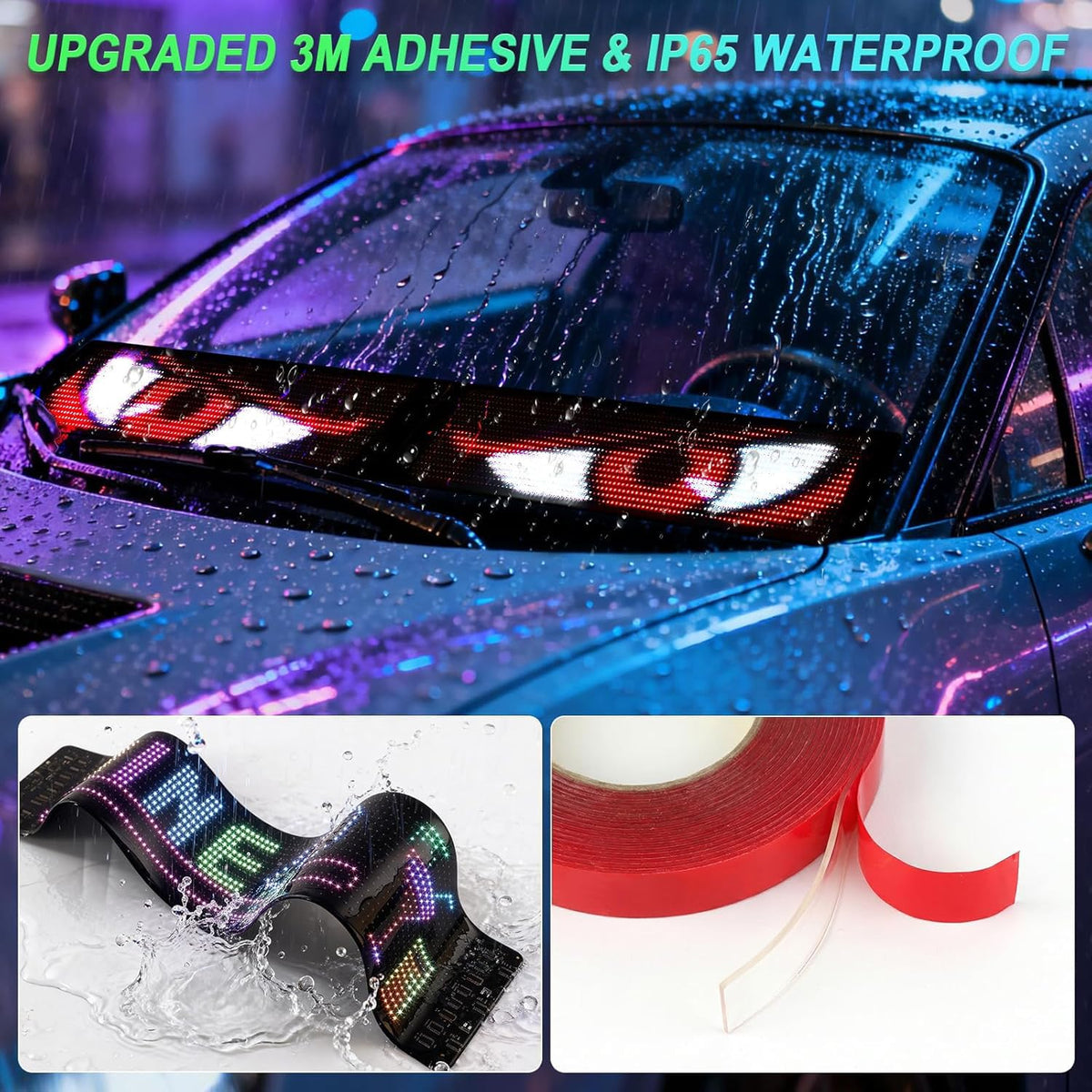 ALFUFBW glowing eyes on night drive showing enhanced nighttime presence benefit