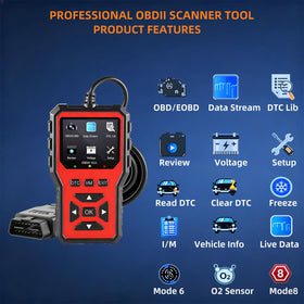 Algvmis plugged into a car OBDII port demonstrating instant plug-and-play diagnostics