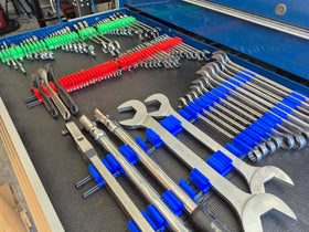 Alien Space Saver on a workbench improving tool visibility and workspace efficiency