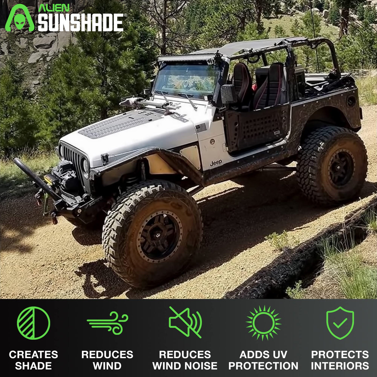 Alien Sunshade close-up mesh texture highlighting breathable shade