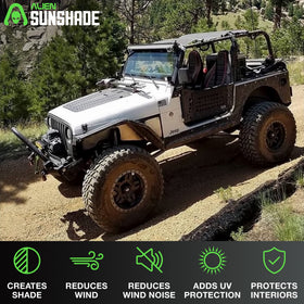 Alien Sunshade close-up mesh texture highlighting breathable shade