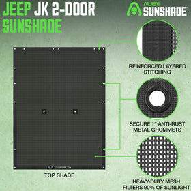 Alien Sunshade folded next to seat showing compact storage and easy handling