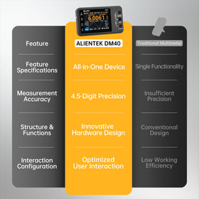 ALIENTEK DM40C test probes connected to device for reliable measurements in the field