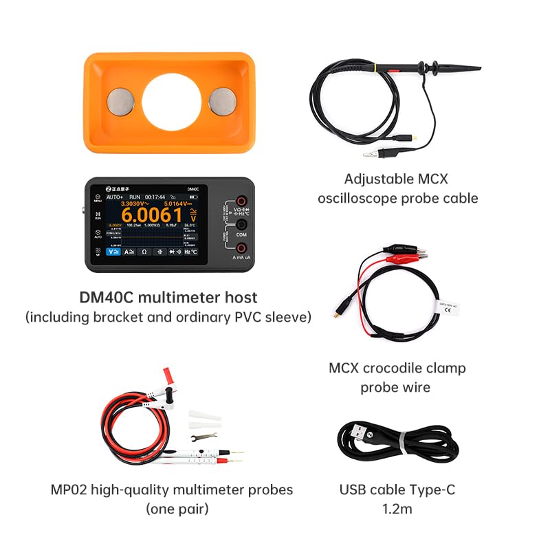 ALIENTEK DM40C touchscreen displaying captured waveform for fast visual troubleshooting