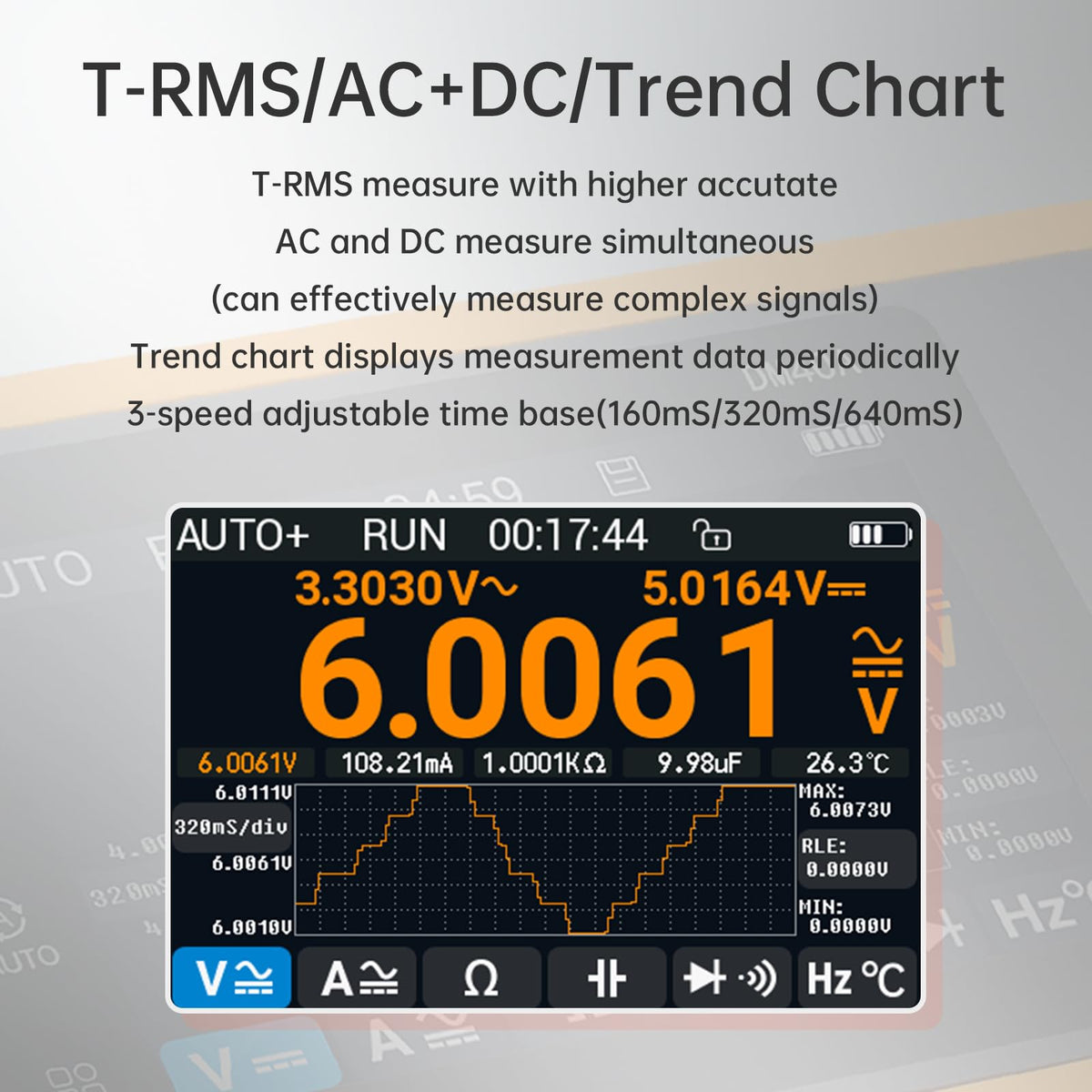 ALIENTEK DM40C oscilloscope screen with FFT view to reveal frequency-domain issues