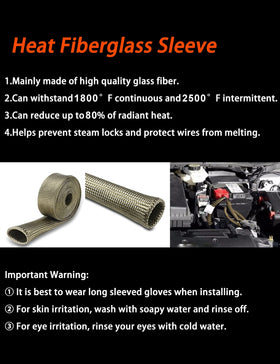 Alioncar sleeve installed over spark plug wires protecting them from nearby heat