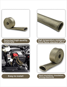 Alioncar sleeve routed next to exhaust header preventing radiant heat transfer