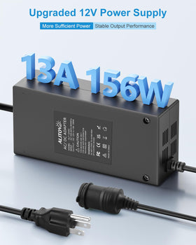 ALITOVE side connection ports highlighting AC input and DC output for versatile installation