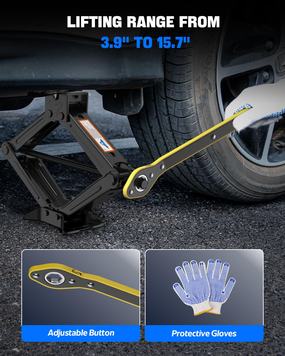 ALIXUEQIN protective gloves and two sockets close-up offering hand safety and correct nut fit