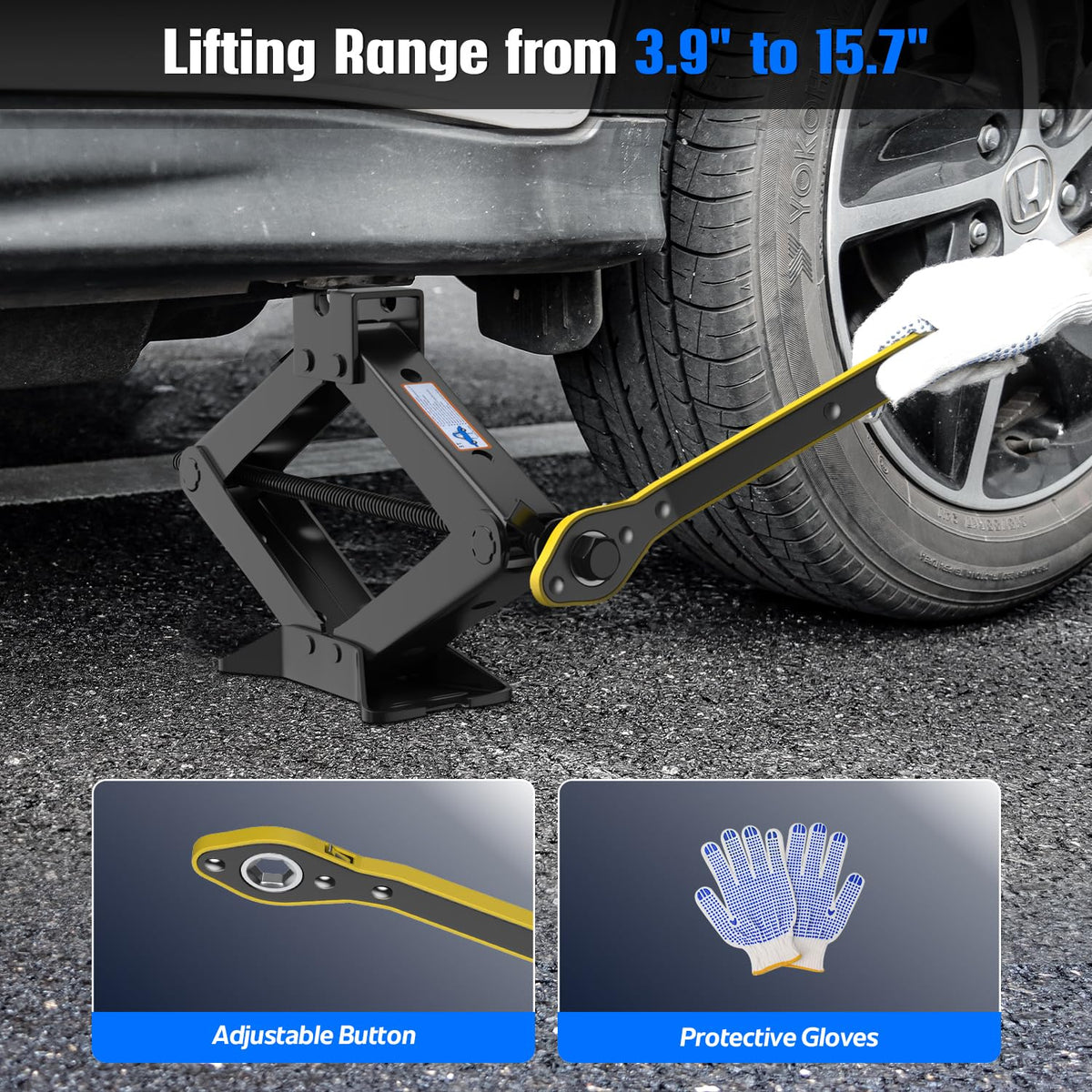 ALIXUEQIN ratchet and lug wrench detail showing ergonomic grips for better leverage benefit