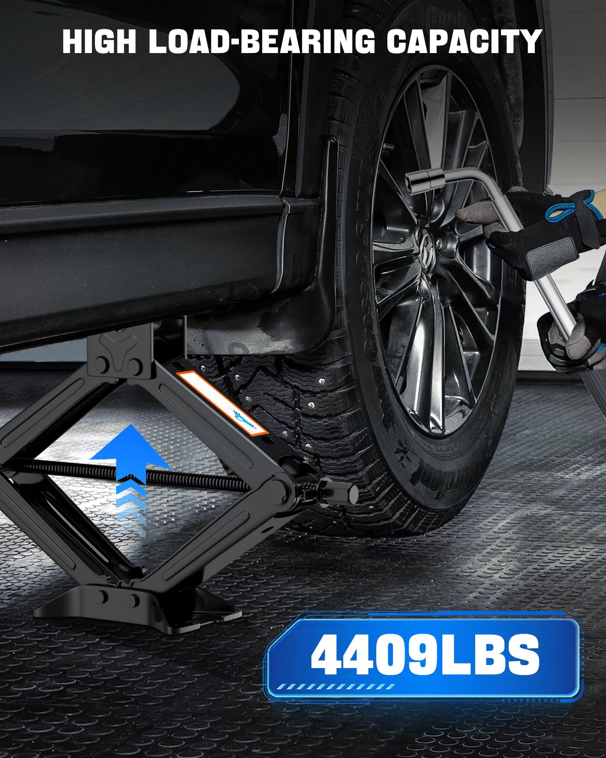 ALIXUEQIN ratchet and lug wrench laid out illustrating quick, one-hand operation and torque benefit