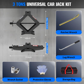 ALIXUEQIN complete toolkit neatly packed in storage bag for easy trunk storage benefit