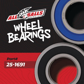 All Balls hub next to ruler showing accurate sizing for correct OEM compatibility