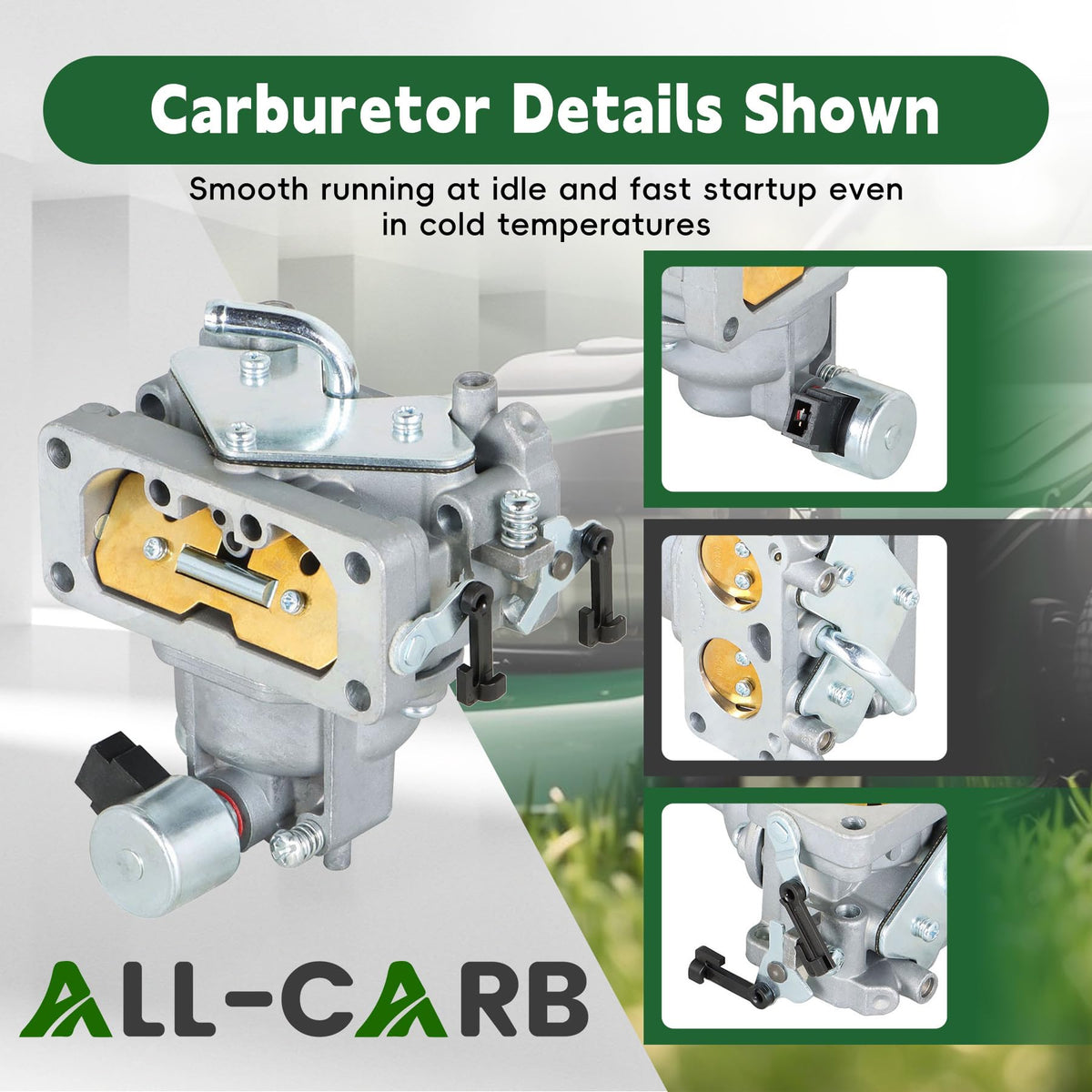 ALL-CARB kit gaskets and fuel filter included for complete replacement