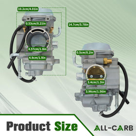 ALL-CARB installed on a Polaris Sportsman illustrating correct scale fit