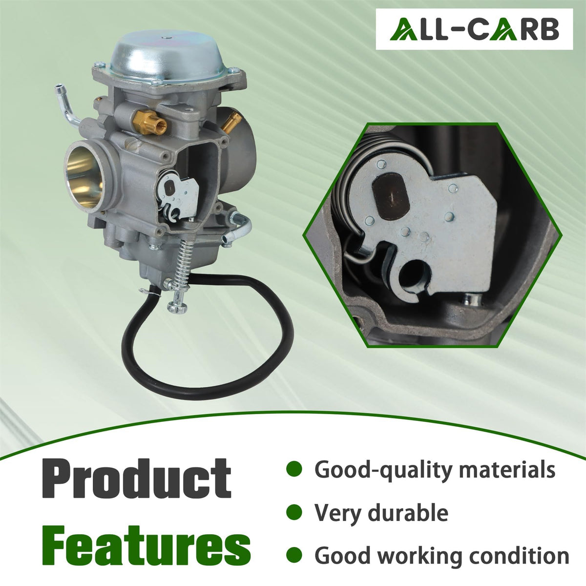ALL-CARB intake flange and mounting pattern for correct Polaris fitment