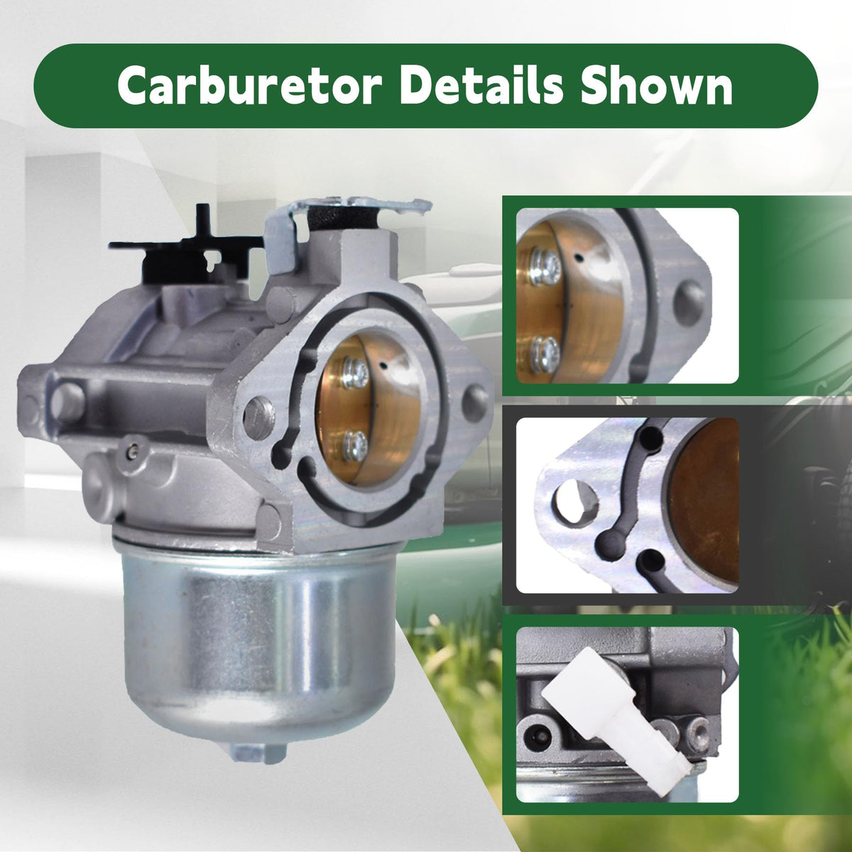ALL-CARB mixing screw adjustment close-up for accurate tuning and improved idle