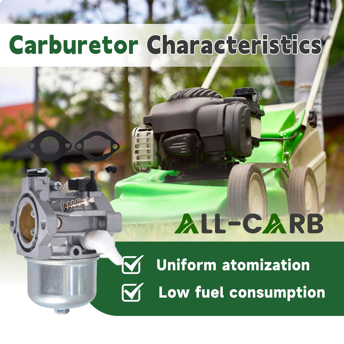 ALL-CARB carburetor beside ruler showing scale for fit verification