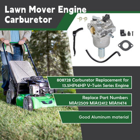 ALL-CARB top detail showing throttle and choke linkage for reliable control
