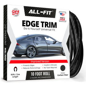 All-Fit Automotive front packaging showing carbon fiber protector and 10 ft length benefit