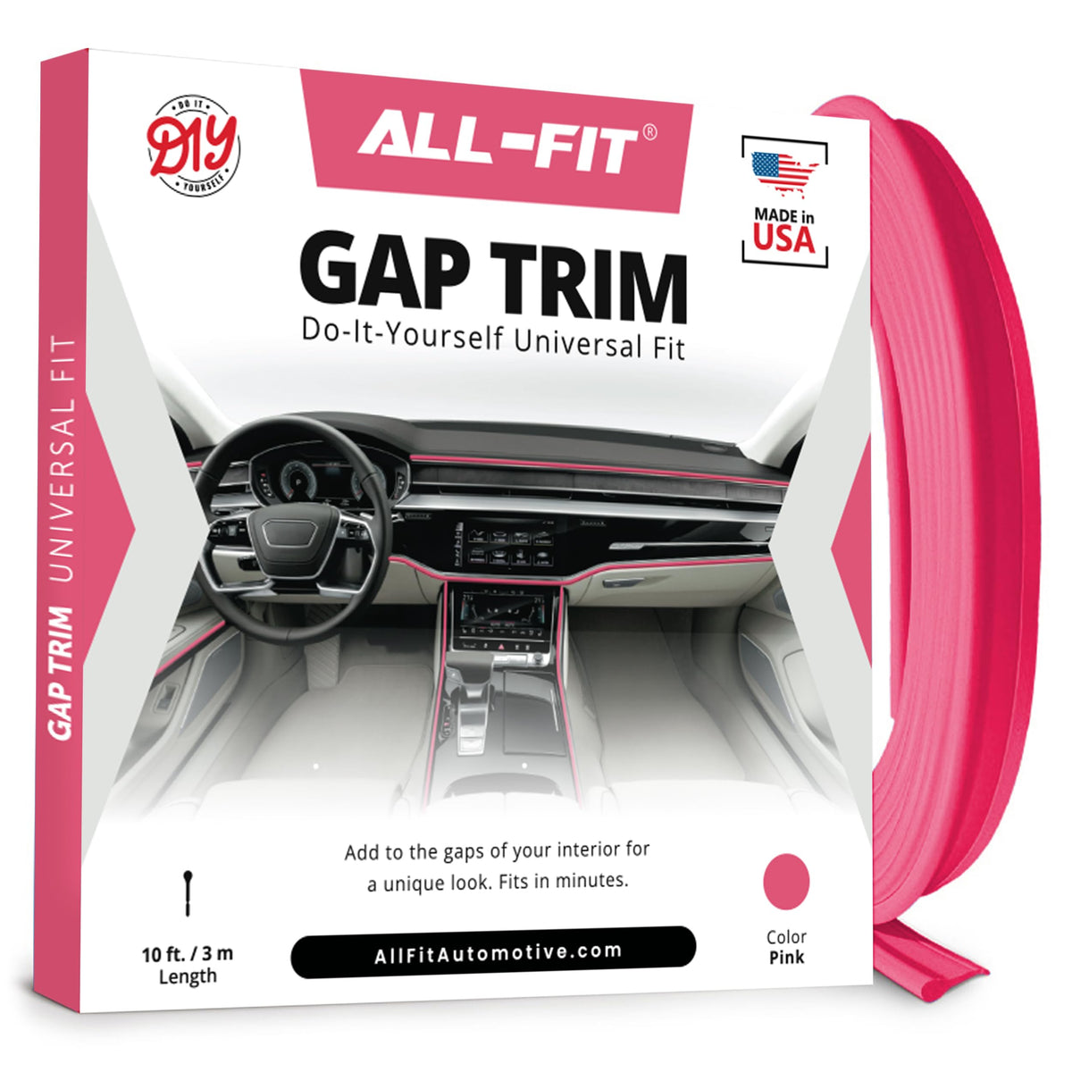 All-Fit Automotive roll front view showing length and easy installation benefit