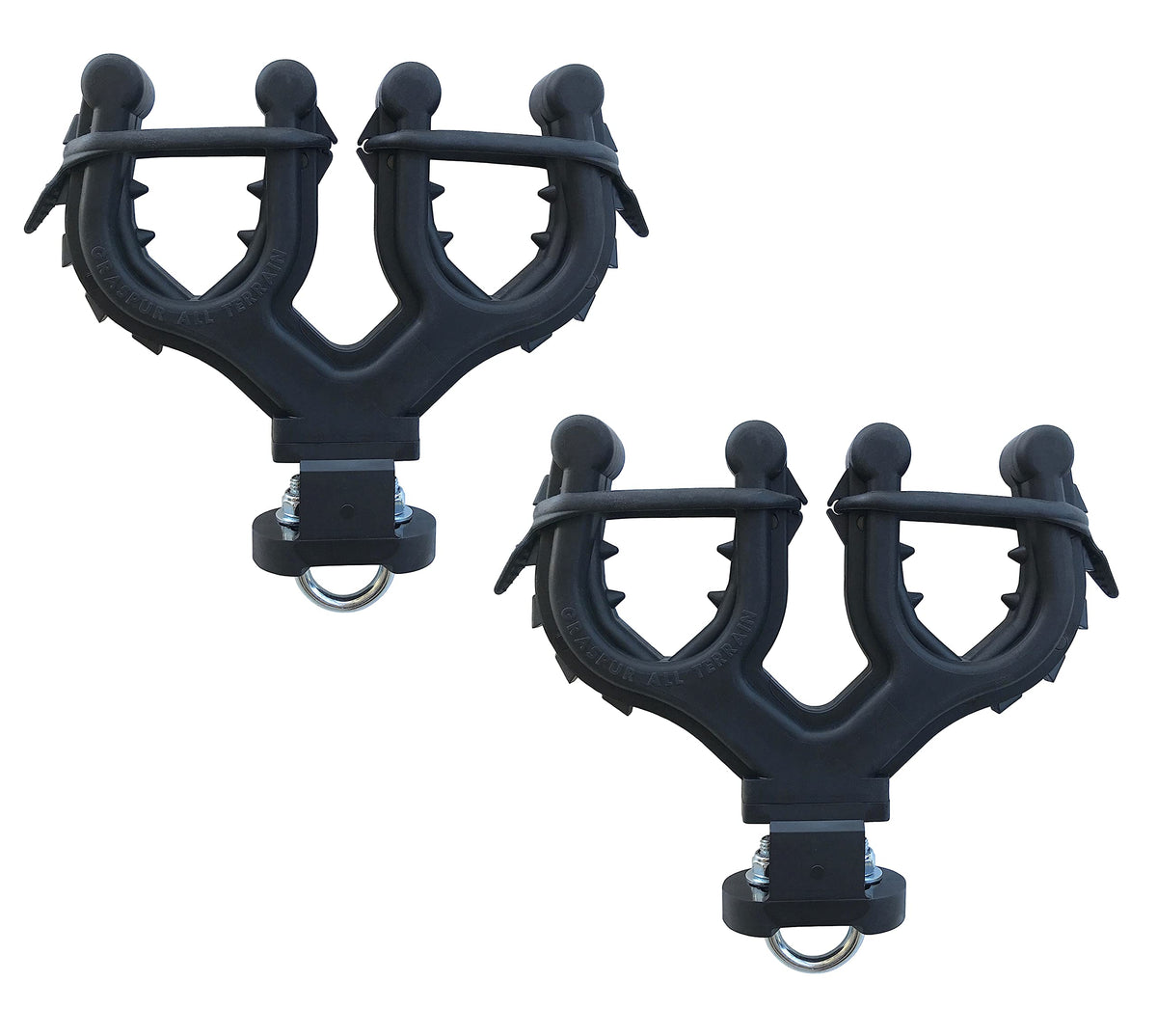 All Rite Products Graspur front-mounted on ATV rail showing secure carry