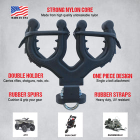 All Rite Products holding two guns side-by-side on ATV for organized transport