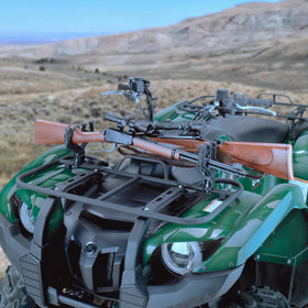 All Rite Products detail of rack attached to round tubular rail for stability