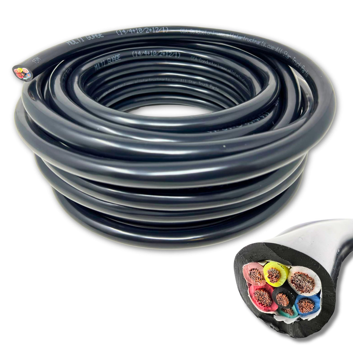 All Star Truck Parts front packaging showing 7-way cable and benefits
