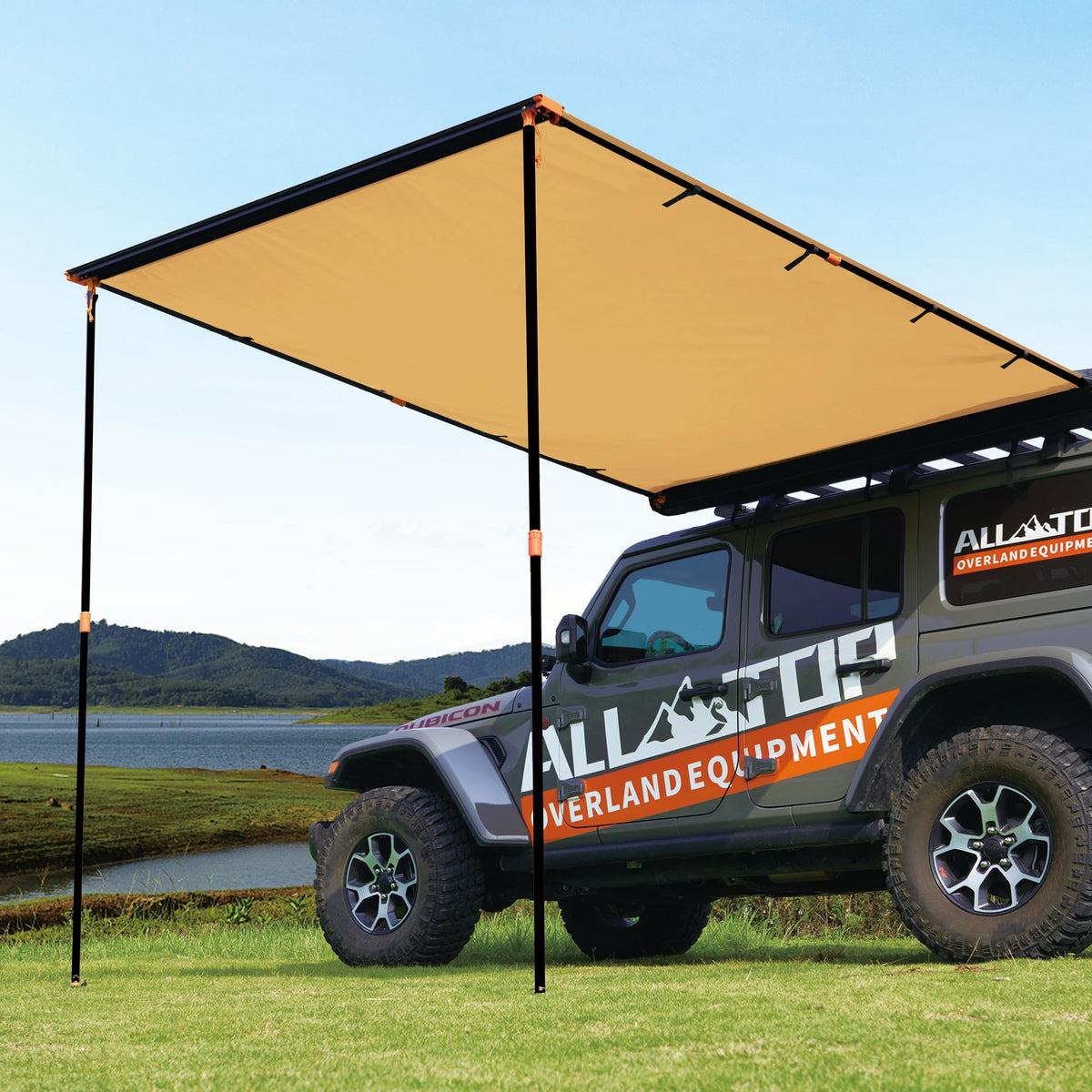ALL-TOP awning rolled in 1000D PVC weatherproof bag for compact transport and protection
