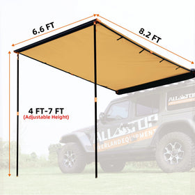 ALL-TOP telescopic pole detail with twist-lock mechanism for quick setup and adjustable height