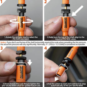 ALL-TOP edged grip handle shown in gloved hand for easier use