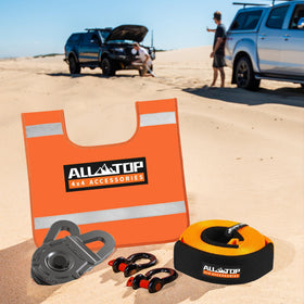 ALL-TOP dampener next to hands to show scale and easy handling benefit