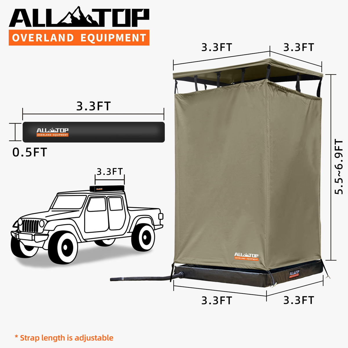 ALL-TOP zipper window access showing reach-through convenience to the vehicle